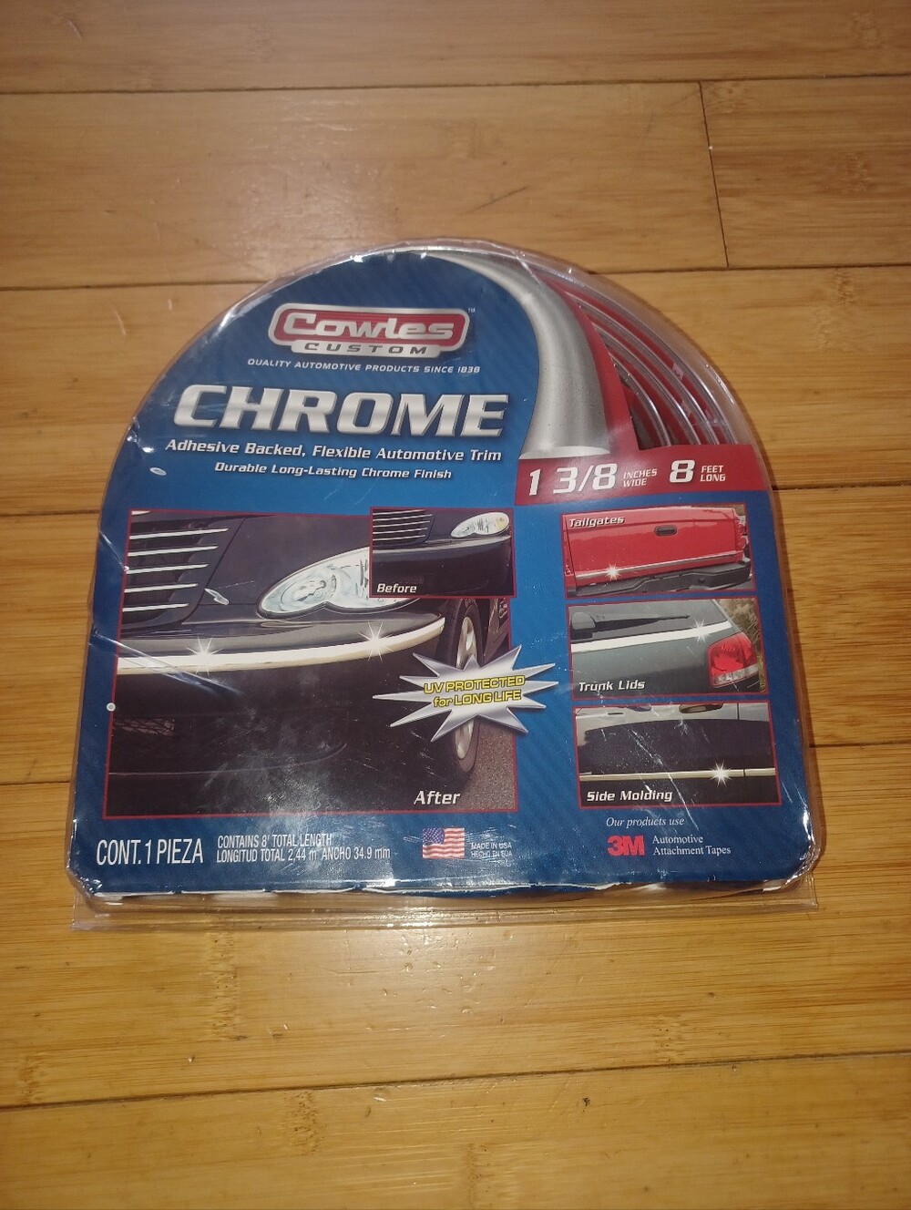 Cowles S37754 Universal Body Molding Chrome Adhesive Automotive Trim